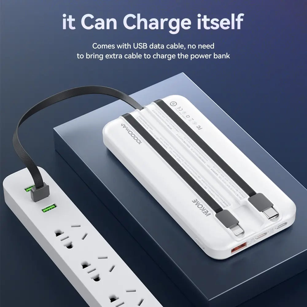 WEKOME 10000mAh Large Capacity Power Bank Fast Charging