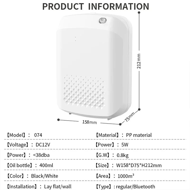 Namste Bluetooth Diffuser Electric 1000m³ | 400ML Essential Oil Capacity Air Freshener